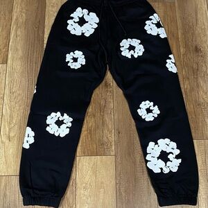 Denim Tears Black and White Sweatpants